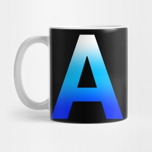 Blue Letter A Mug